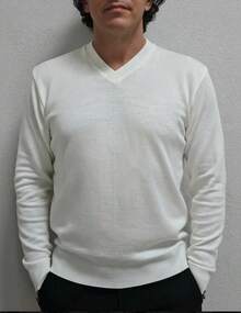 Men's Winter Sweater | Men's Knit Sweater | Wool Knit Pullover Winter Long Sleeve V-Neck Men's Knit V-Neck Long Sleeve Fitted Basic Comfortable | V-Neck Sweater - 離開 - 查看 4