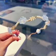 1Pc Fashion Rose Pearl Headband - Blue - View 4
