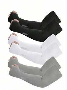 3 Pairs/1 Pair Women's Sports Compression Arm Sleeves, UV Protection Sun Protection Arm Sleeves For Teenagers And Campus Sports - There Is a Sign - View 10