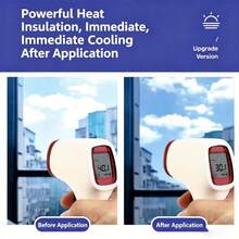 Double-Sided Silver Heat Insulation Film, Home Glass Sun Protection Film, Strong UV Blocking. Significant Shading And Cooling Effect, One-Way Transparent Design For Clear View, Easily Balancing Protection And Privacy - 1PC - View 11