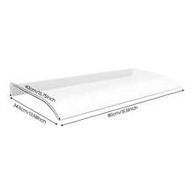 Clear PC Window Door Awning Canopy,Modern Transparent Door Window Canopy,3.5mm Thick Curved Rain Shelter,UV Resistant Sound Insulation Wall Mount Cover For Balcony Garage Door Home Commercial Use Patio Corridor - Clear - View 2
