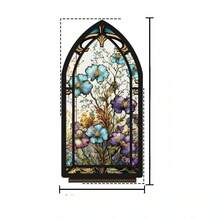 Gotische Blumen-Buntglas-Acryl-Buchstützen, Dark Academia Schreibtischdekoration, Vintage Kirchenfenster-Buchstützen, Buchliebhaber Schreibtischaufbewahrung, ästhetische Raumdekoration Geschenk, Hochzeitszubehör - 1PC - Übersicht 13