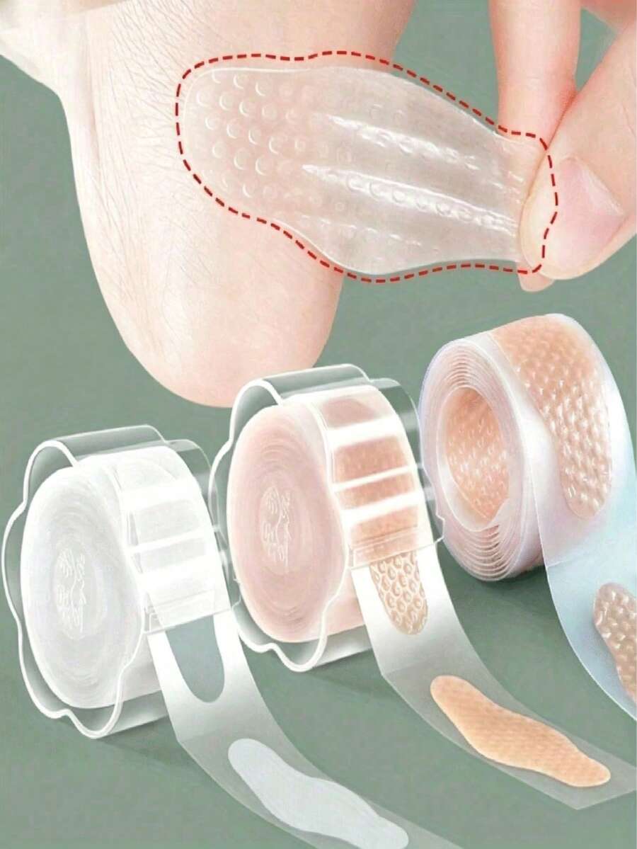 20/30 Piece Hydrogel Patch To Prevent Blisters And Relieve Heel Pain; Waterproof Foot Care Patch With Adhesive Backing, Suitable For Sports, Hiking, And Insole Protection; Transparent Texture Design Provides Precise Comfort; Elastic Patch Design - Stick - View 1