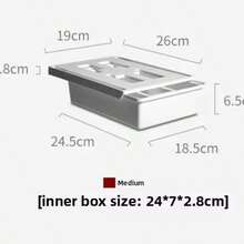 Under Desk Drawer, No Drilling Required, Hidden Storage Box, Suitable For Office And Student Desks, Can Hang Stationery And Miscellaneous Items ﻿ - White - View 5