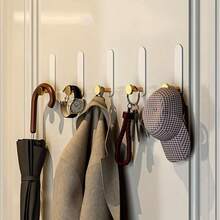 2pcs Heavy Duty Self-Adhesive Metal Wall Hooks - Easy Installation, No Drilling Required Towel Rack, Suitable For Bathroom And Kitchen - Waterproof Storage For Clothes, Hats, Keys, Christmas Decorations - Multicolor - View 8