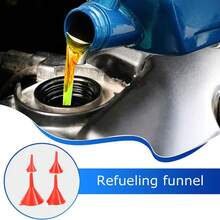Set Of 4 Reusable, Portable, And Flexible Car Oil Funnels, Suitable For Kitchen, Laboratory, And Garage; Durable And Precise Funnel Tool. - A - View 4