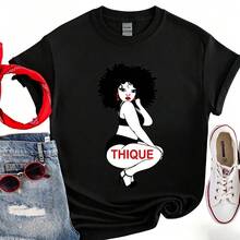 Local -59 THIQUE T-Shirt B Eyonce Concert Shirt Renaissance Tour Shirt Curvy Girl Shirt Thick Shirt Beyhive Shirt - 黑色 - 查看 1