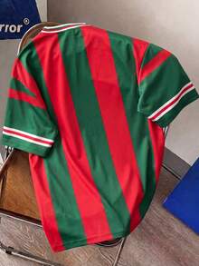 American High Street Mexican Flag Print Men's Short Sleeve T-Shirt | Suitable For Summer Wear | Comfortable And Breathable | Leading The Fashion - Green - View 5