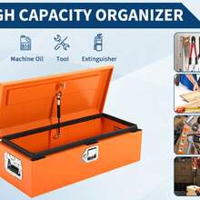 Black Steel Truck Bed Tool Box Heavy Duty Waterproof Metal Toolbox Organizer With Lock And Key, - Powder-coated Orange - 2026 Model - View 8