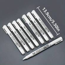 3/6pcs Non-Erasable White Chalk Markers - For Chalkboards, Blackboards, Windows, Glass, Bistros, Signs - White Marker - View 3