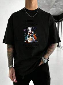 Men T-Shirts - 黑色 - 查看 2