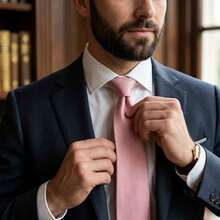 Set Of 3 Light Gray Ties For Groomsmen, Weddings, And Events - té de rosas - Ver 7