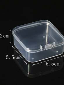 1pc Clear Plastic Storage Box, Multi-Purpose Jewelry & Bead Organizer For Earrings, Rings, Nail Art Accessories, Crafts & Desktop Storage - Clear - View 20