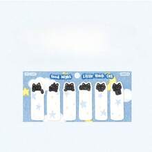 1pc Cute Cartoon Black Dot Series Sticky Notes, Student Memo Organizer - one-size - View 1