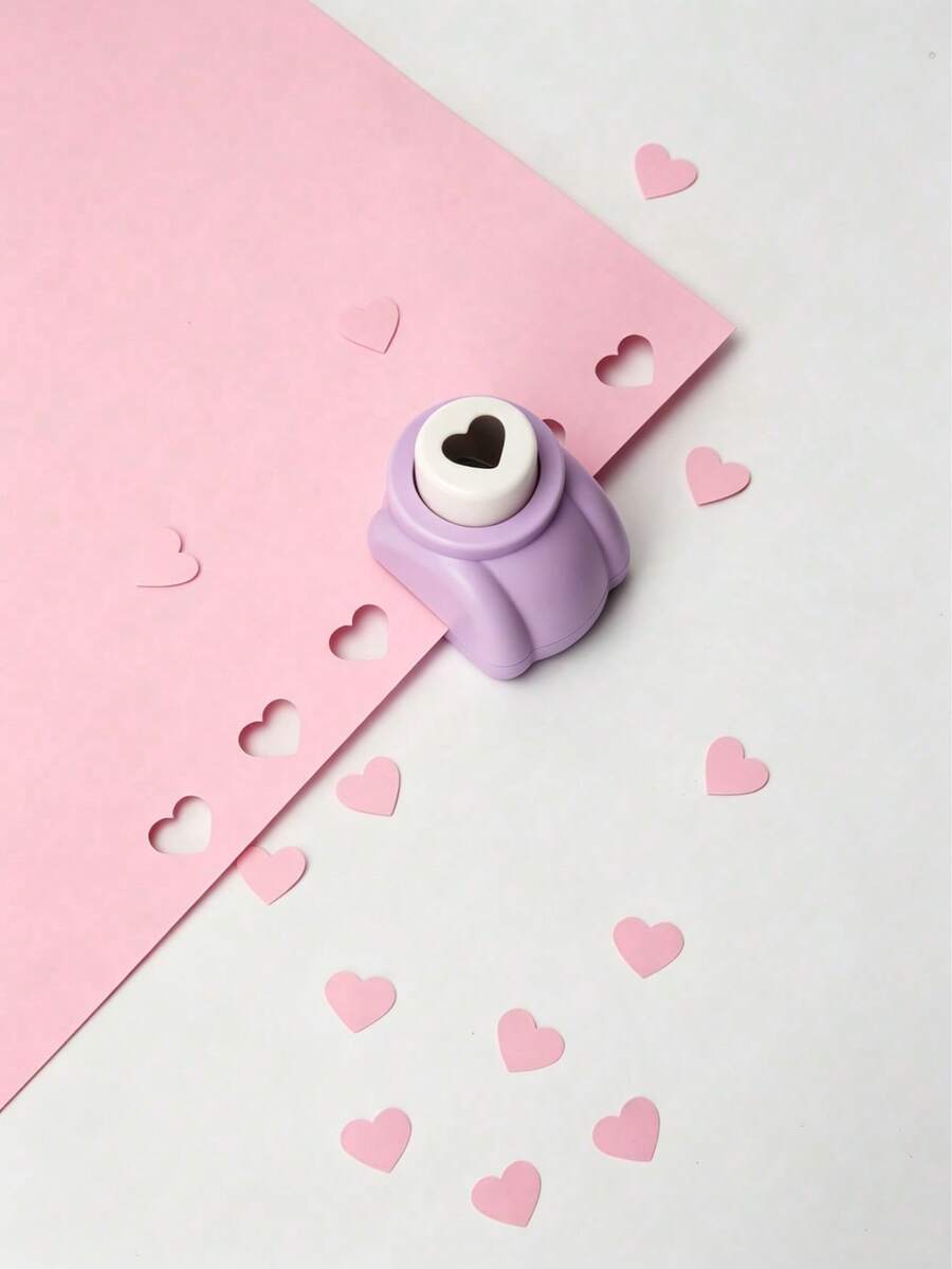 1pc Heart Shaped Hole Punch, For Handmade Cards, Albums And Crafts - Perfect For Valentine's Day - Magazine Supplies - Office Stationery