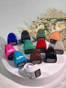 Multi-Color All-Match Electronic Ring Counter, Wearable Finger-Style Manual Digital Tally Counter, One-Key Reset Portable Anti-Loss Accurate Counting Tool, Macaron Solid Color INS Style Design, Versatile Unisex For All Ages, Suitable For Buddhist Prayer Counting / Crochet Counting / Jump Rope Workout Tracking / Live Stream Room Control Counting / Factory Assembly Line Piece Counting - Multicolor - View 10