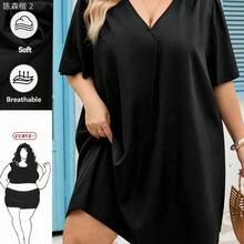Plus Size Dresses - Royal Blue - View 2