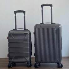 Premium Hard-Board Suitcase | 360° Wheels | Stylish And Durable | Security Lock - 深灰色 - 查看 2