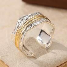 This Ring Exudes A Unique Handmade Charm, Its Distinctive Texture Blending Industrial Ruggedness With Refined Elegance - Silver - View 5