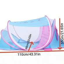 1pc Foldable Mongolian-Style Baby Mosquito Net Bed, Suitable For Infants Aged 0-2 Years. No Installation Required; Easy To Carry And Convenient. - Multicolor - View 4