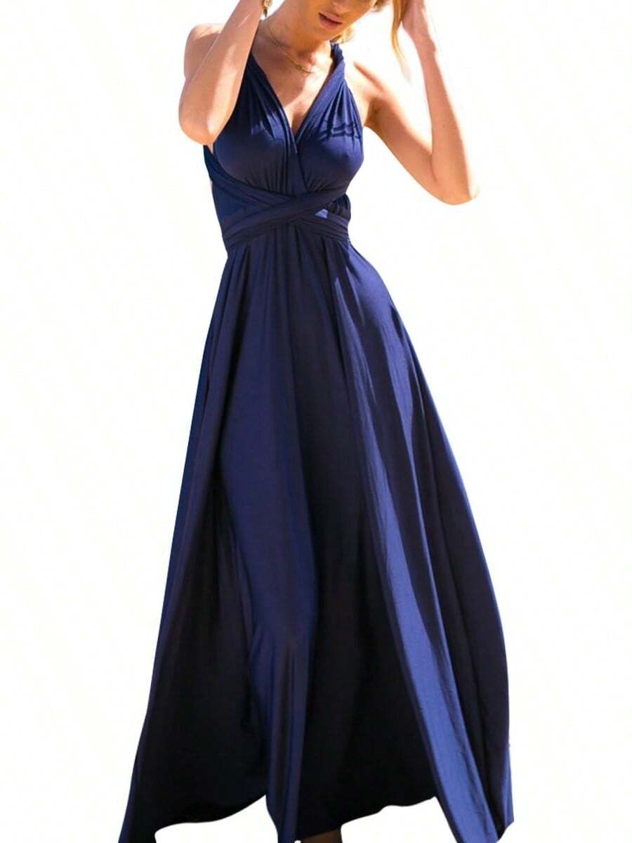 Vestido de Dama de Convertible para Mujer - Azul Marino - Ver 1