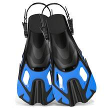 JoyMaySun Nadadeiras de Snorkel Curtas Ajustáveis Tamanho Viagem, Unissex, Adequadas para Snorkeling, Mergulho, Design de Calcanhar Aberto, Podem Ser Usadas como Nadadeiras de Natação, Essencial de Praia, Acessório de Praia, Boia de Piscina. - Multicolorido - Visão 9