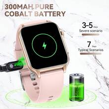 EIGIIS 新款女性智慧手錶，附LED手電筒、1.96吋HD螢幕，戶外智慧手錶，100+運動模式，健身追蹤手錶，含睡眠監測，相容iOS/Android，送女友或女性的完美禮物 - 粉膠 - 查看 10