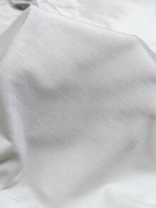 新款优雅圆领腰部褶裥连衣裙 白色夏季 - 白色 - 查看 9