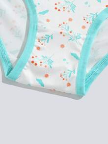 8Pcs Girls Underwear Set, Fresh Ditsy Floral, Elastic Breathable Girls Tank Top And Triangle Panty Set - Multicolor - View 2