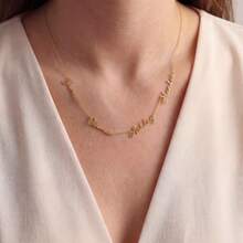 Personalized Multi-Name Necklace, Exquisite Family Name Necklace, Handwritten Name Necklace, Mother's Day Gift, Grandmother Gift, Gift For Her - Multicolor - View 3
