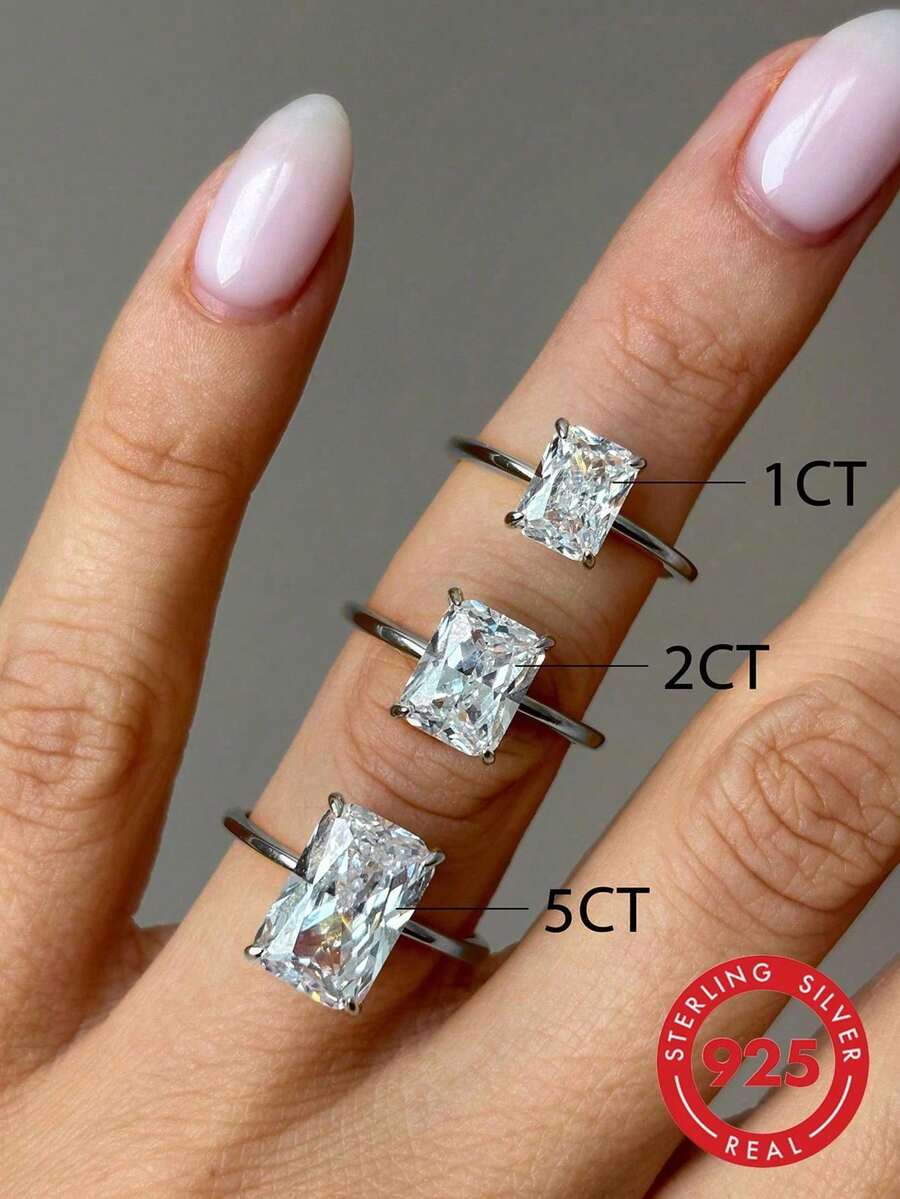 1pc Shiny Geometric Pattern Engagement Ring/Wedding Ring, Women's Promise Ring/Eternity Ring, Exquisite Jewelry Gift