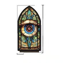 Floral Stained Glass Acrylic Bookends, Gothic Window Style Bookshelf, 2D Decorative Desktop Storage Rack, Artistic Bookshelf Suitable For Home, Office And Library - 1PC - View 9