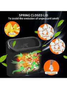 Compact Flip-Top Car Trash Can, Leak-Proof Lid, Mini Car Accessory Trash Can - Durable And Easy To Clean, Say Goodbye To Cluttered Car Interior, Side Door Storage Box - A - View 3