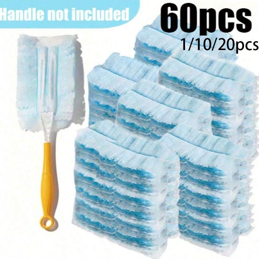 60/20/10入靜電除塵刷頭替換裝、1入手柄、家用除塵刷頭替換裝、羽毛與超細纖維除塵刷拋棄式替換裝,適用於清潔衣物、家具、汽車、鍵盤等 (不含手柄) - 清潔用品、清潔配件、清潔工具 - 彩色 - 查看 1