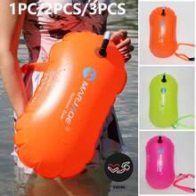 Boya de natación para exteriores, boca de aire grande de fácil inflado, grueso PVC con cinturón de cintura, flotador de descanso acuático de alta flotabilidad, artículos esenciales de playa, accesorios de playa, flotador de piscina - Multicolor - Ver 2