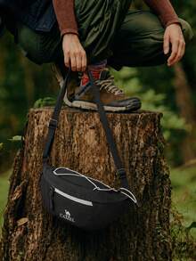 CAMEL CROWN Multifunctional Commuting & Running Waist Bag For Men & Women, Large Capacity Portable Chest Bag, Phone Pouch, Small Bag - Phantom Black - View 7