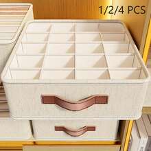 Hộp đựng đồ lót Tian Shan (1/2/4 chiếc) - Hộp sắp xếp đồ lót trong ngăn kéo phòng ngủ có vách ngăn, hộp đựng đồ đa chức năng cho tủ quần áo ký túc xá và nhà ở, phù hợp để đựng áo thun trắng nữ, quần đen, quần áo mùa đông, váy, áo kiểu, áo liền quần, trang phục mùa xuân, áo kiểu tối giản mùa hè. - núi tuyết trắng - Xem 2