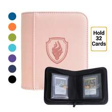1pc Pocket Card Storage Album - Trading Card Collection Album, Single Card Storage With 16 Pages, Holds 32 Cards, Side-Loading Mini Storage Album Suitable For TCG, MTG, Sports, Baseball, Football And Other Small Sports Cards - Multicolor - View 2