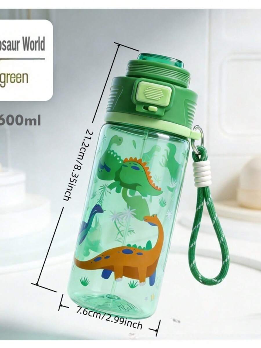 Leak-Proof Portable Straw Water Bottle, Large Capacity Outdoor Sports Water Bottle