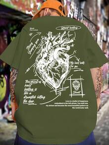 La ropa deportiva casual para hombre como una bala feliz, alojada en la cámara izquierda del corazón. Te has fundido con mi corazón, convirtiéndote en el patrónás hermoso de las paredes - Negro - Ver 8