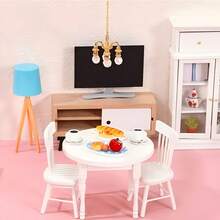 1:12 Miniature Metal Crystal Chandelier, Vintage European Style Wall Lamp Design, Suitable For Dollhouse, Diorama, Moss Landscape Interior Decor, Exquisite Atmosphere, Handmade DIY Accessory, Also Can Be Used As Niche Creative Small Gift - Multicolor - View 7