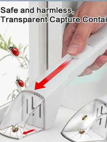 1 pieza Pinza atrapa insectos, herramienta de control de plagas anti-mosquitos, atrapa cucarachas, atrapa abejas portátil - Ver 2
