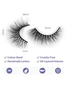 6 Pairs Fluffy Curly Foxy Eyes Lashes, Fox Eye Eyelashes Natural Full False Eyelashes Cosplay Travel Essentials Makeup Tools Strip Lashes, Lashes, Eyelashes, Fake Lashes Dramatic Volume Strip False Eyelashes - View 8
