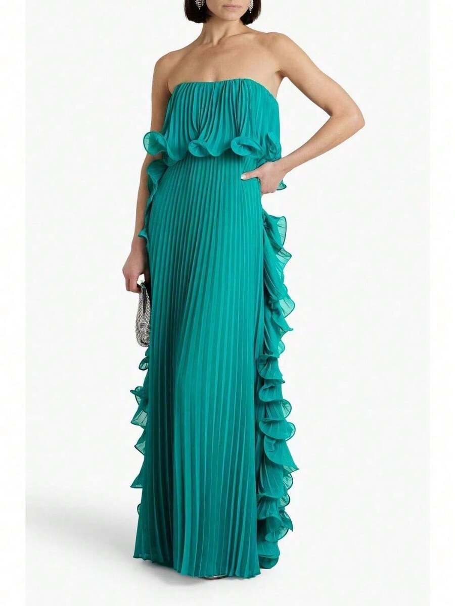 Women Long Dresses - 綠色 - 查看 1