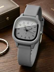3PCS Featuring A Minimalist Square Dial Paired With Numeric Markers, While The Soft Silicone Strap Offers A Lightweight And Comfortable Fit. - Multicolor - View 4
