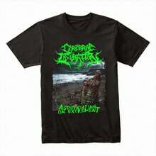 Unisex Short Sleeve "Cerebral Incubation" Print T-Shirt, Vintage Style, Loose Fit Retro Tee - Back 2 - View 1