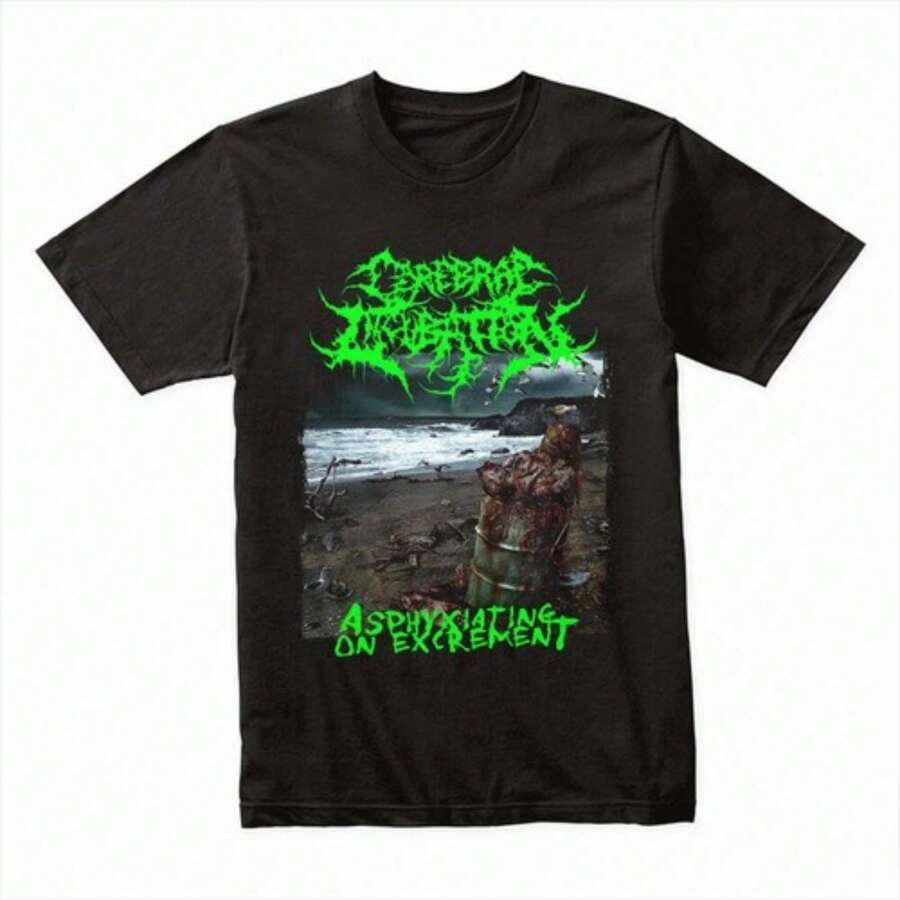 Unisex Short Sleeve "Cerebral Incubation" Print T-Shirt, Vintage Style, Loose Fit Retro Tee - Back 2 - View 1