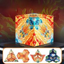 New Magic Cube: Geometric Variable Magnetic 3D Flip Puzzle Cube, Stress Relief And Relaxation - Mây lành - Xem 8