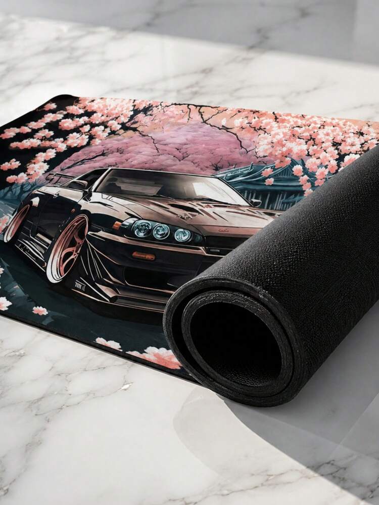 XXL 特大號櫻花賽車動漫滑鼠墊，日式賽車風格加長版桌墊，高密度光滑布面，防滑橡膠底，防水防捲曲，電競玩家禮物，畢業與新年禮物，適用於電競房、辦公室、書桌，電腦滑鼠墊，鍵盤與滑鼠保護墊 - 查看 7