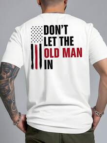 Nueva camiseta de manga corta estampada para hombre, para el verano, top moderno y a la moda, estilo básico de cuello redondo para primavera y verano, versátil y transpirable, adecuada - Blanco - Ver 3
